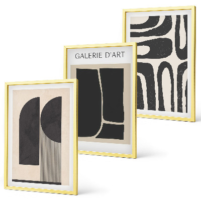 Gerahmtes bilderset Abstrakte minimalistische Poster