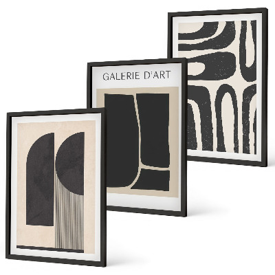 Gerahmtes bilderset Abstrakte minimalistische Poster