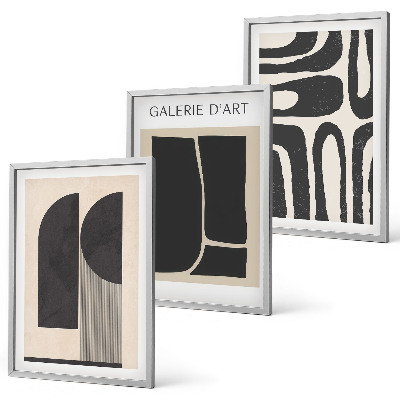 Gerahmtes bilderset Abstrakte minimalistische Poster