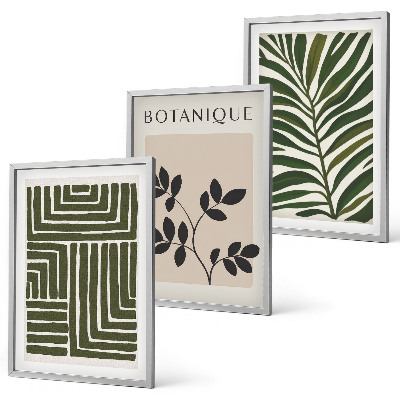 Bilder-3er-set mit rahmen Botanischer Boho-Minimalismus