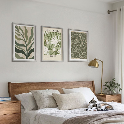 Bilder-3er-set mit rahmen Pflanzenmuster, Boho-Dekorationen
