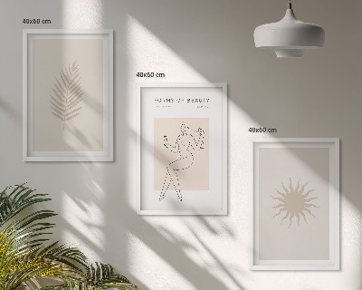 Bilder-3er-set mit rahmen Eine Sammlung minimalistischer Formen