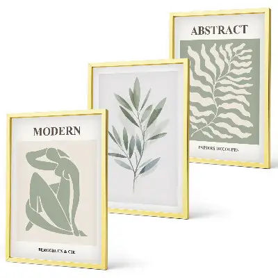 Gerahmtes Bilderset mit Matisse Aquarell im Boho-Design