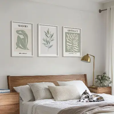 Gerahmtes Bilderset mit Matisse Aquarell im Boho-Design