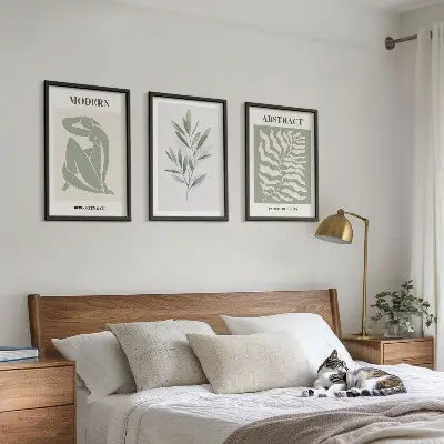 Gerahmtes Bilderset mit Matisse Aquarell im Boho-Design