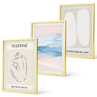 Gerahmte Bilderwand mit Motiven von Matisses abstrakten Formen