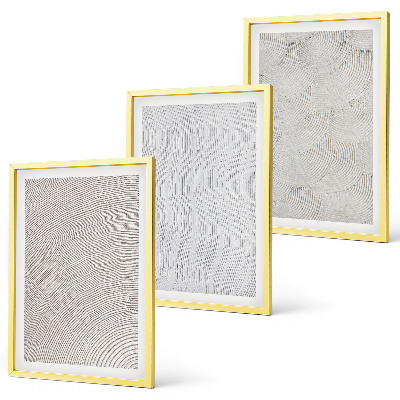 Bilder-3er-set mit rahmen Sandmuster geometrische Strukturen
