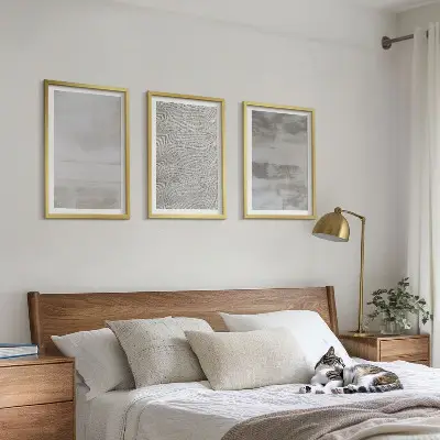 Gerahmtes Bilderset mit modernen minimalistischen Texturen