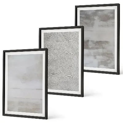 Gerahmtes Bilderset mit modernen minimalistischen Texturen