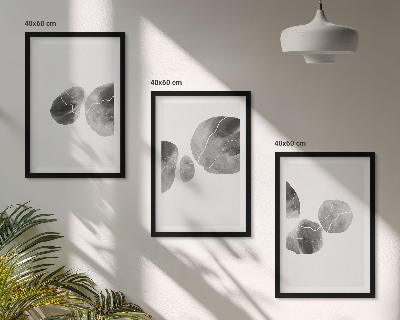 Bilder-3er-set mit rahmen Abstrakte Kunst, Farbspritzer