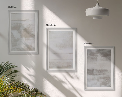 Bilder-3er-set mit rahmen Moderne, Used-Look-Texturen