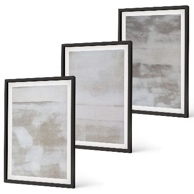 Bilder-3er-set mit rahmen Moderne, Used-Look-Texturen