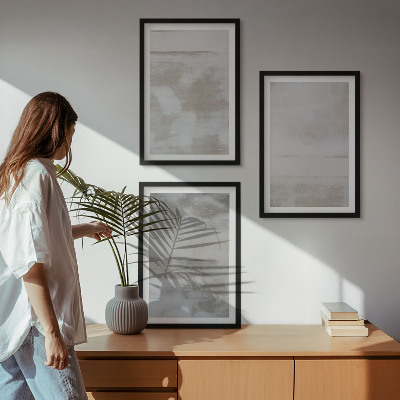 Bilder-3er-set mit rahmen Moderne, Used-Look-Texturen