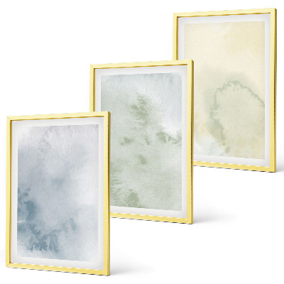 Gerahmtes bilderset Pastellfarben auf Leinwand