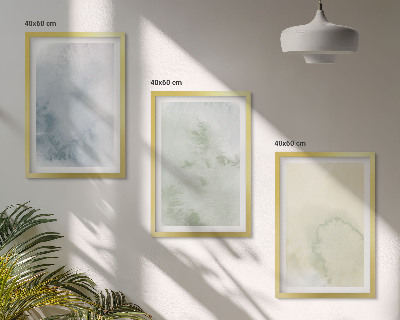 Gerahmtes bilderset Pastellfarben auf Leinwand