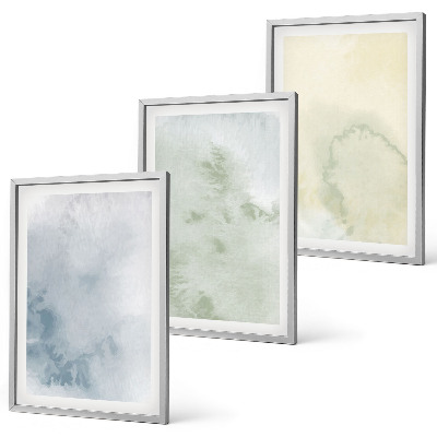 Gerahmtes bilderset Pastellfarben auf Leinwand