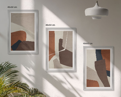 Bilder-3er-set mit rahmen Abstrakte moderne Strukturen