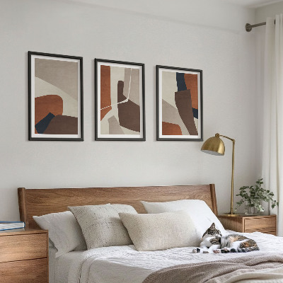 Bilder-3er-set mit rahmen Abstrakte moderne Strukturen