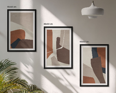 Bilder-3er-set mit rahmen Abstrakte moderne Strukturen