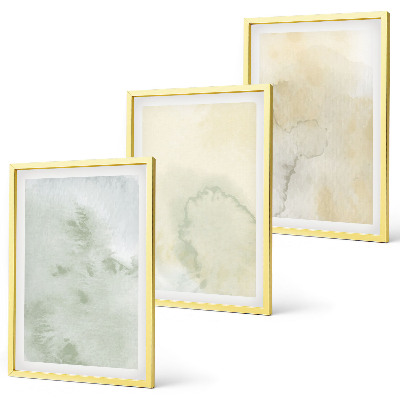 Gerahmtes bilderset Pastellfarbene Aquarelltexturen