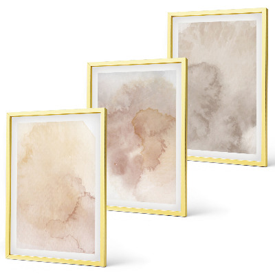 Bilder-3er-set mit rahmen Warme Aquarell-Pastelltexturen