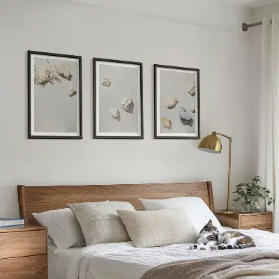 Boho Stranddekoration aus Steinen 3er Set inklusive Rahmen