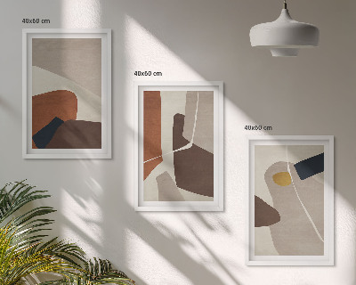 Gerahmtes bilderset Abstrakte Boho-Malerei