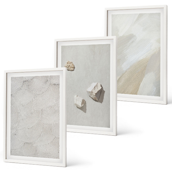 Gerahmtes bilderset Sandsteine moderne Farbe