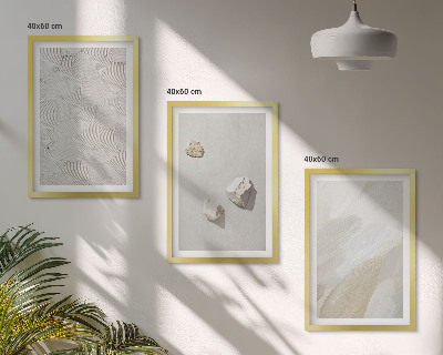Gerahmtes bilderset Sandsteine ​​moderne Farbe