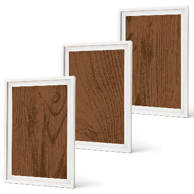 Gerahmtes bilderset Holzstruktur, Rinde, Minimalismus