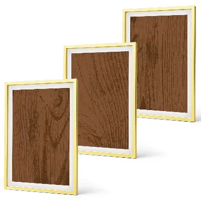 Gerahmtes Bilderset mit Motiv Holzstruktur Rinde und Minimalismus
