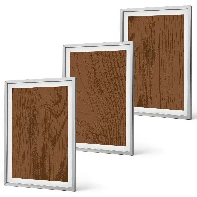 Gerahmtes Bilderset mit Motiv Holzstruktur Rinde und Minimalismus