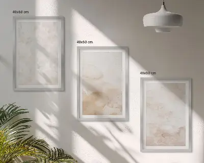 Gerahmtes Bilderset mit modischen Pastelltexturen