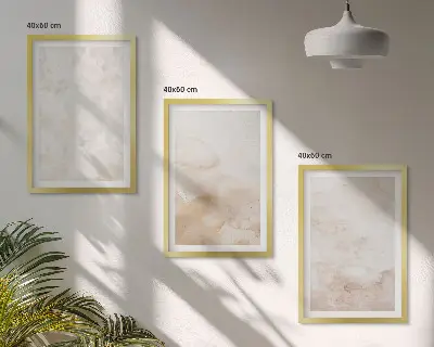 Gerahmtes Bilderset mit modischen Pastelltexturen