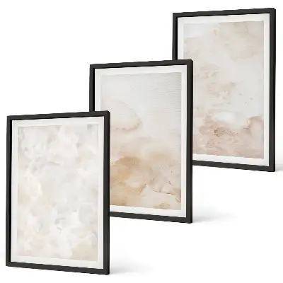 Gerahmtes Bilderset mit modischen Pastelltexturen