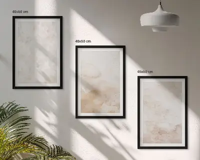 Gerahmtes Bilderset mit modischen Pastelltexturen