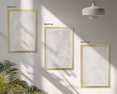 Bilder-3er-set mit rahmen Die Struktur von elegantem Marmor