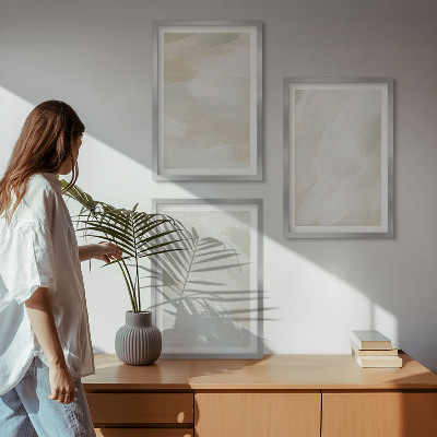 Gerahmtes bilderset Leuchtende Farben, abstrakter Boho-Stil