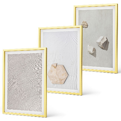 Bilder-3er-set mit rahmen Leichte Boho-Sandtexturen