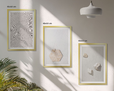 Bilder-3er-set mit rahmen Leichte Boho-Sandtexturen