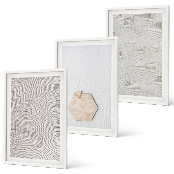 Gerahmtes bilderset Leichte Boho-Sandtexturen