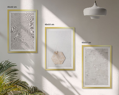Gerahmtes bilderset Leichte Boho-Sandtexturen