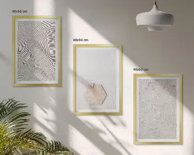 Gerahmtes Bilderset mit leichten Boho-Sandtexturen