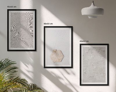 Gerahmtes bilderset Leichte Boho-Sandtexturen