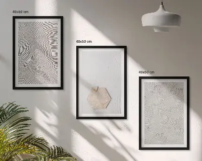 Gerahmtes Bilderset mit leichten Boho-Sandtexturen