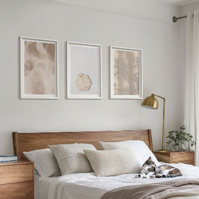 Gerahmtes bilderset Subtile Texturen, Boho-Natur