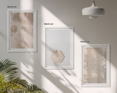 Gerahmtes bilderset Subtile Texturen, Boho-Natur