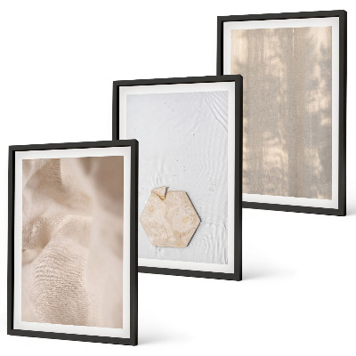 Gerahmtes bilderset Subtile Texturen, Boho-Natur