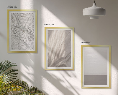 Bilder-3er-set mit rahmen Natürliche Boho-Texturen