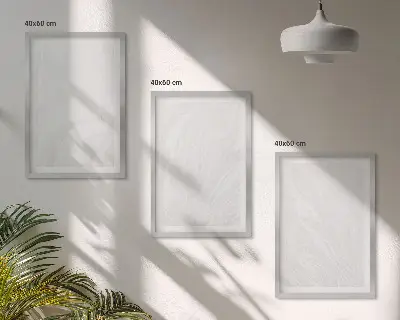 Gerahmtes Bilderset mit eleganter Marmorstruktur